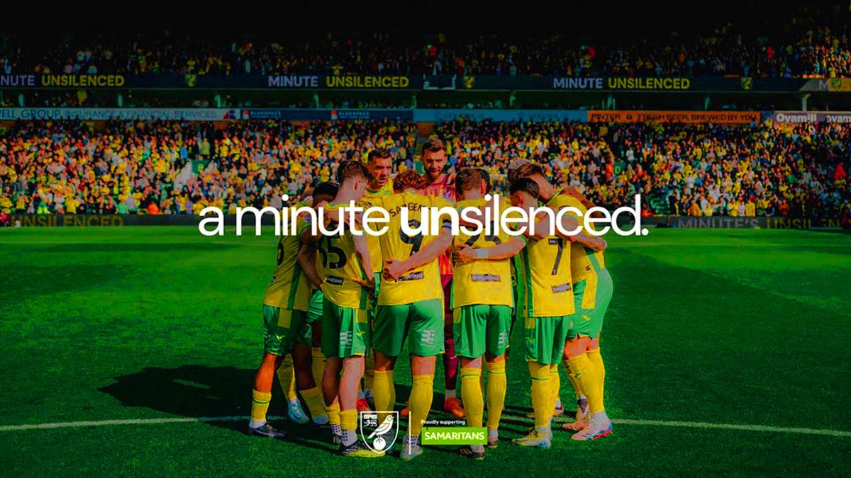 Norwich City FC réinvente le football : 25 000 voix s&rsquo;élèvent pour briser le silence autour du suicide en 60 secondes chrono