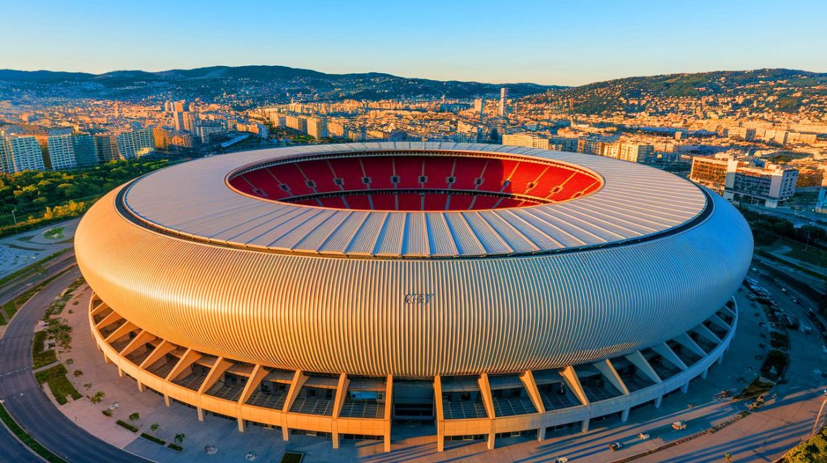 Ce stade colossal, une merveille architecturale, peut engloutir Nice et ses 352 000 habitants sans être comble