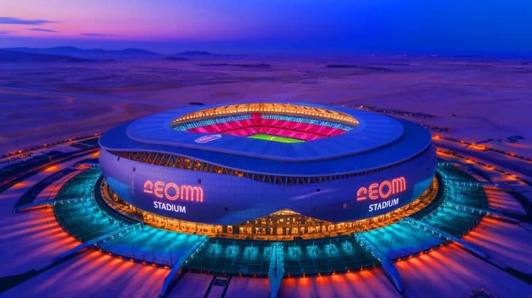 « Le joyau architectural du désert » : ce stade de Neom illuminera la Coupe du monde de foot 2034 en Arabie Saoudite