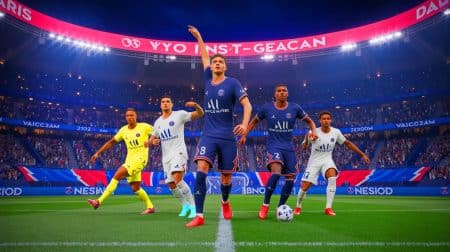 Illustration de la puissance financière du Paris Saint-Germain en 2024, dominée par un budget record et des ambitions sportives (création par IA, non réaliste). Crédit : Ideogram