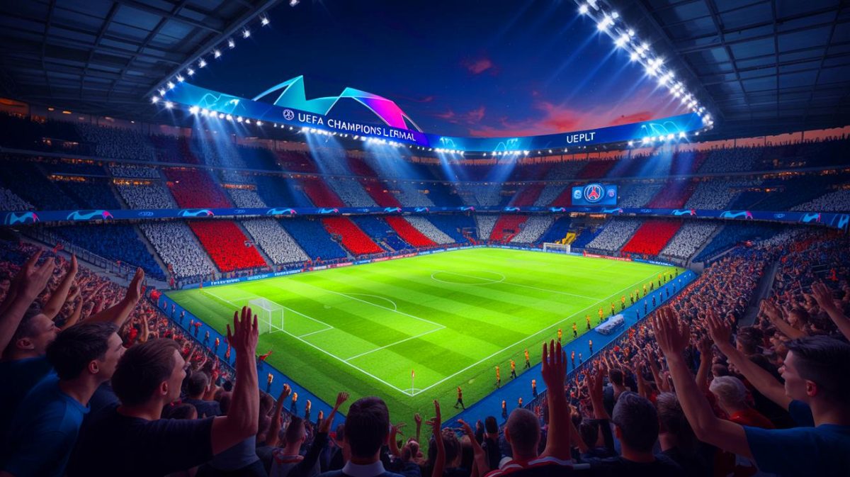 Illustration de la finale inédite de la Ligue des champions entre le Paris Saint-Germain et l'Inter Milan (création par IA, non réaliste). Crédit : Ideogram