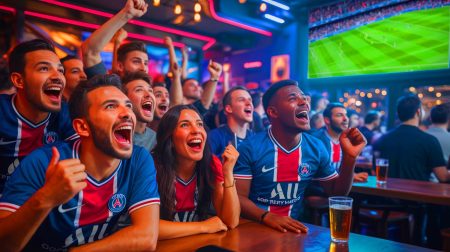Illustration de Kylian Mbappé regardant un match du PSG depuis son salon (création par IA, non réaliste). Crédit : Ideogram