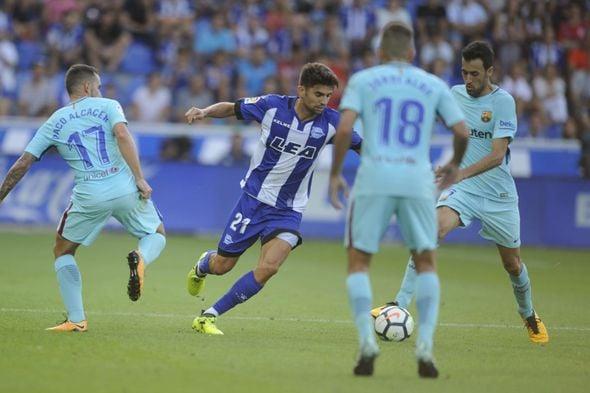 Enzo Zidane jouant pour le club d'Alaves contre le FC Barcelone, le 26 août 2017 à Vitoria.