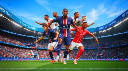 Illustration des écarts salariaux des joueurs de Ligue 1, avec le PSG en tête (création par IA, non réaliste). Crédit : Ideogram