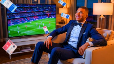Illustration de l'impact financier de Kylian Mbappé sur le PSG. Image réalisée par IA.
