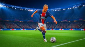 Illustration de Désiré Doué sous le maillot du PSG, comparé à Zinedine Zidane. Image réalisée par IA.