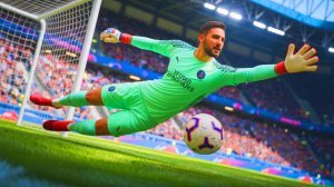 Illustration de Gianluigi Donnarumma, gardien de but du PSG, et son impact dans le club. Image réalisée par IA.