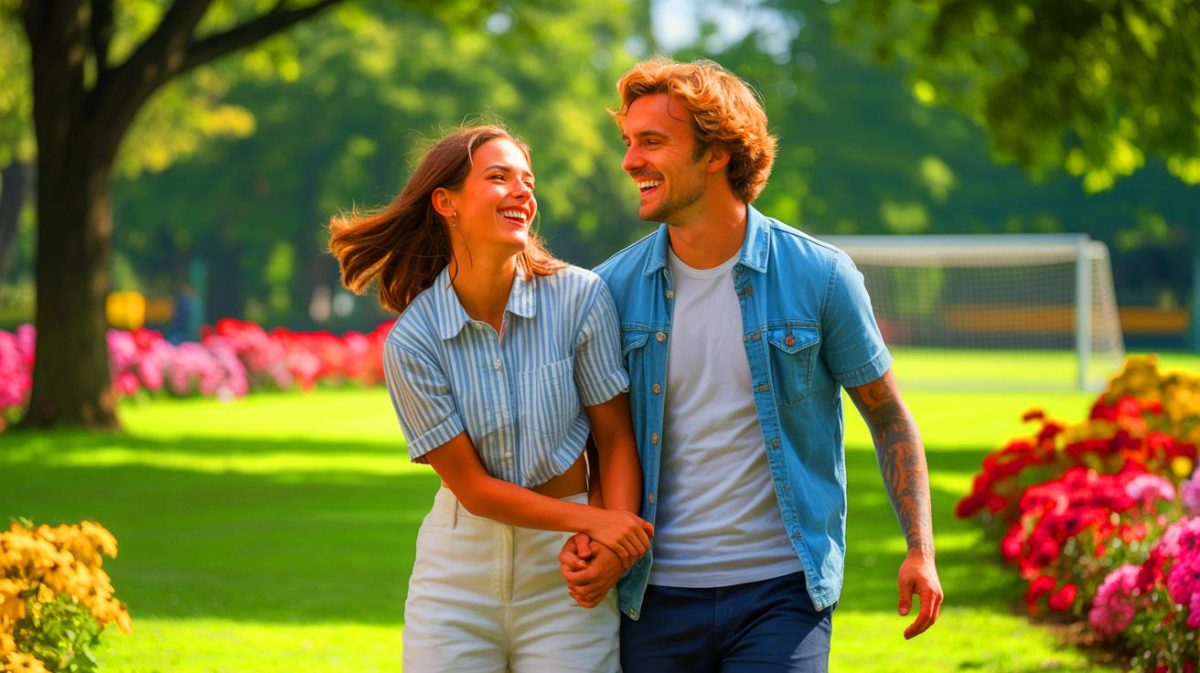 Illustration de la vie de couple d'Antoine Griezmann et Erika Choperena. Image réalisée par IA.