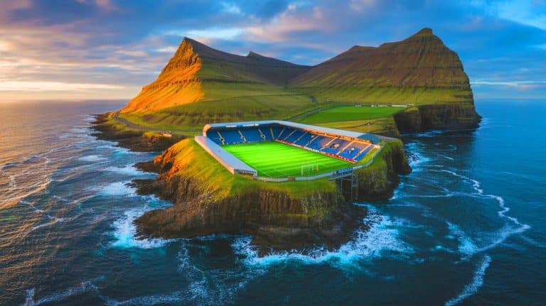 Une découverte étonnante : ce stade de football spectaculaire perché sur les falaises des îles Féroé défiant toutes les lois de la nature et de l’architecture