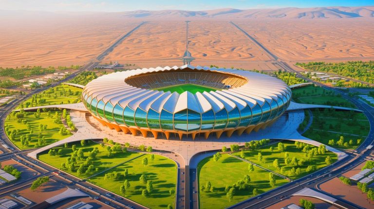 Une révélation architecturale en Arabie Saoudite : ce stade colossal de 92 000 places inspiré par une simple graine va bouleverser le monde du sport