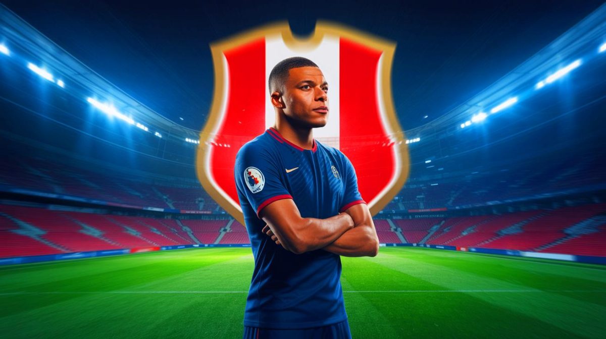 Illustration de Kylian Mbappé en conflit avec le PSG pour des salaires impayés (création par IA, non réaliste). Crédit : Ideogram