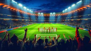 Illustration de l'intérêt du Qatar pour le rachat du club de Tottenham. Image réalisée par IA.