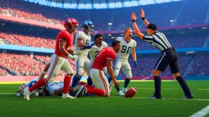 Illustration de moments marquants de tricherie dans l'histoire du football. Image réalisée par IA.