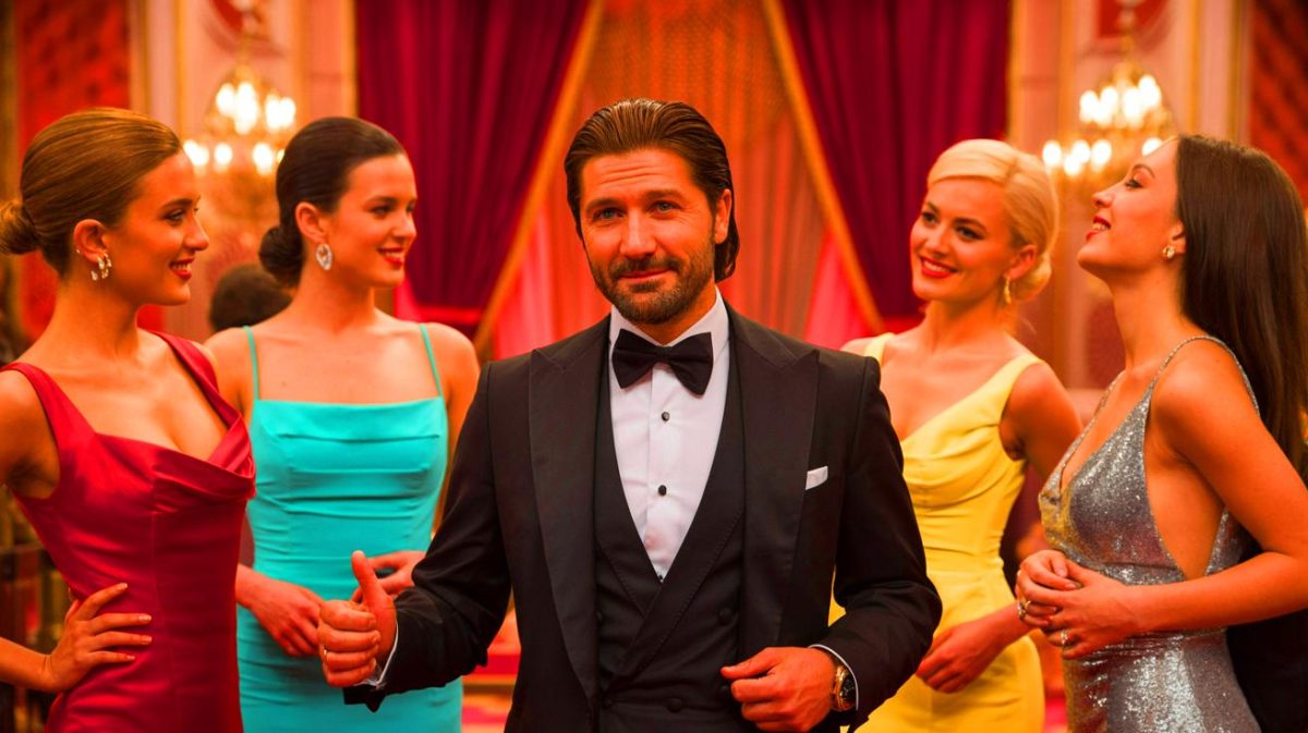 Illustration de la vie amoureuse de Bixente Lizarazu à travers ses différentes relations. Image réalisée par IA.