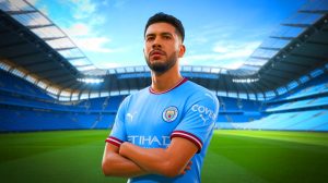 Illustration de Rayan Cherki sous le maillot de Manchester City. Image réalisée par IA.