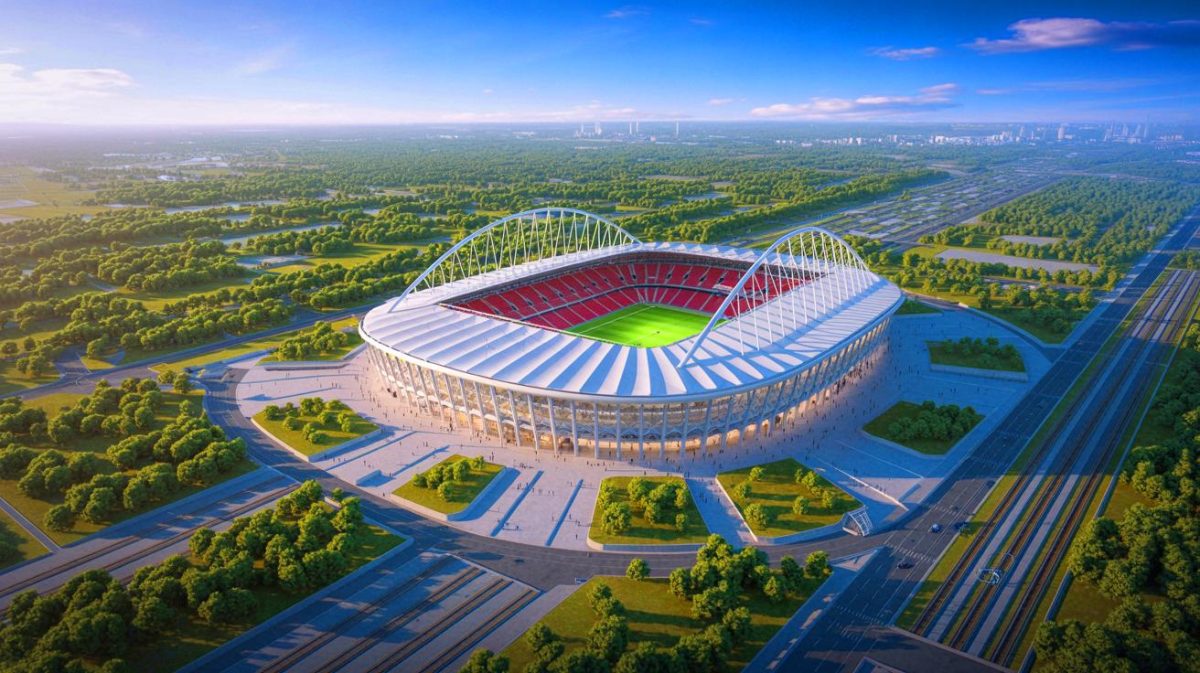 RER, TGV, Orly… Voici pourquoi Massy va devenir la nouvelle capitale du Stade du PSG Illustration du futur stade potentiel du PSG à Massy ou Poissy. Image réalisée par IA.