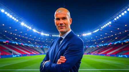 Illustration de Zinédine Zidane refusant une offre d'Al-Hilal pour se concentrer sur l'équipe de France. Image réalisée par IA.