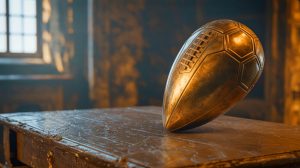 Illustration du bouclier de Brennus du football retrouvé après 80 ans. Image réalisée par IA.