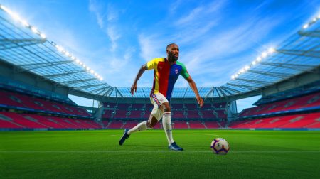 Illustration de l'avenir d'Alexandre Lacazette après son départ de l'Olympique Lyonnais. Image réalisée par IA.