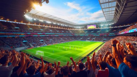 Illustration de stades sportifs emblématiques du monde, générée par intelligence artificielle.