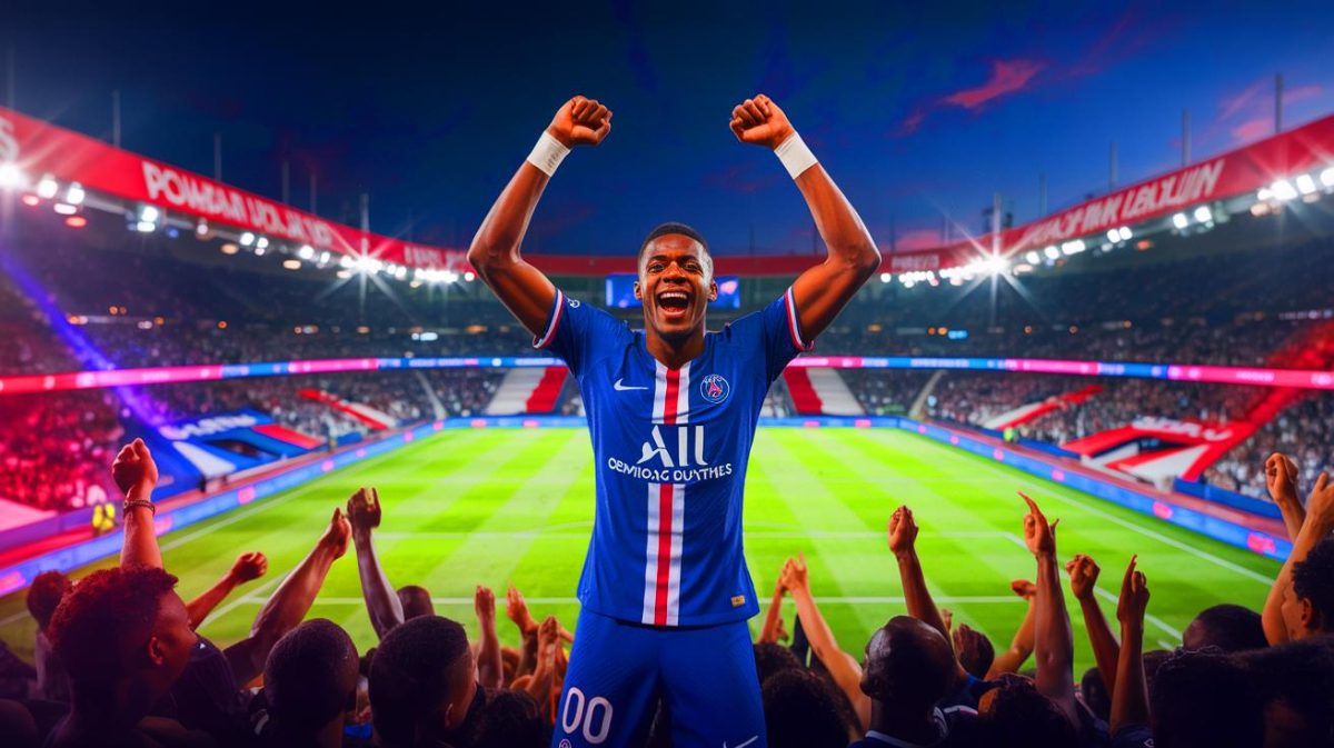 « C’est un salaire qui défie l’entendement » : découvrez l’incroyable pactole amassé par Ousmane Dembélé avec le PSG et préparez-vous à être stupéfaits Illustration de l'ascension d'Ousmane Dembélé en tant que leader technique du Paris Saint-Germain, générée par intelligence artificielle.