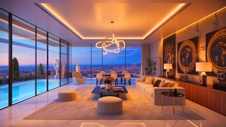 Illustration de l'appartement parisien luxueux de Gianluigi Donnarumma. Image réalisée par IA.