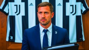 Illustration de la Juventus explorant des pistes de transfert, notamment avec des joueurs liés à l'Olympique de Marseille. Image réalisée par IA.
