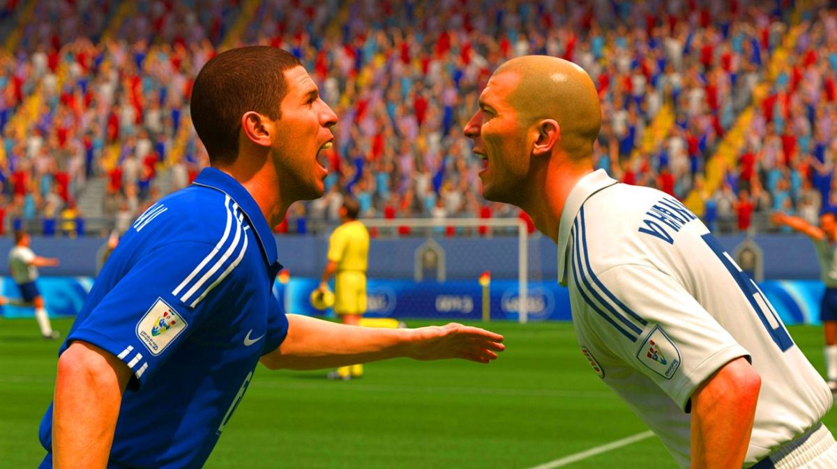 « Je suis prêt à affronter le passé » : Marco Materazzi brise le silence sur sa rencontre historique avec Zinedine Zidane, 17 ans après le coup de tête légendaire Illustration de la rencontre fictive entre Marco Materazzi et Zinedine Zidane, générée par intelligence artificielle.