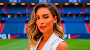 Illustration de Lucia Ruiz, compagne de Fabian Ruiz, dans le monde des WAG's du PSG, réalisée par intelligence artificielle.