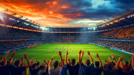 Illustration de la préparation du Real Madrid face au PSG sous des conditions météorologiques difficiles, générée par intelligence artificielle.