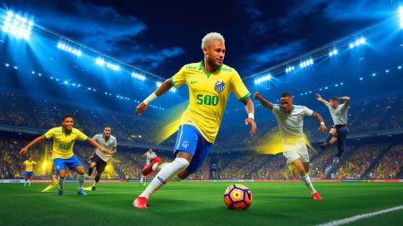 Illustration de Neymar lors de son retour au Santos FC avec un contrat prolongé jusqu'en 2025.
