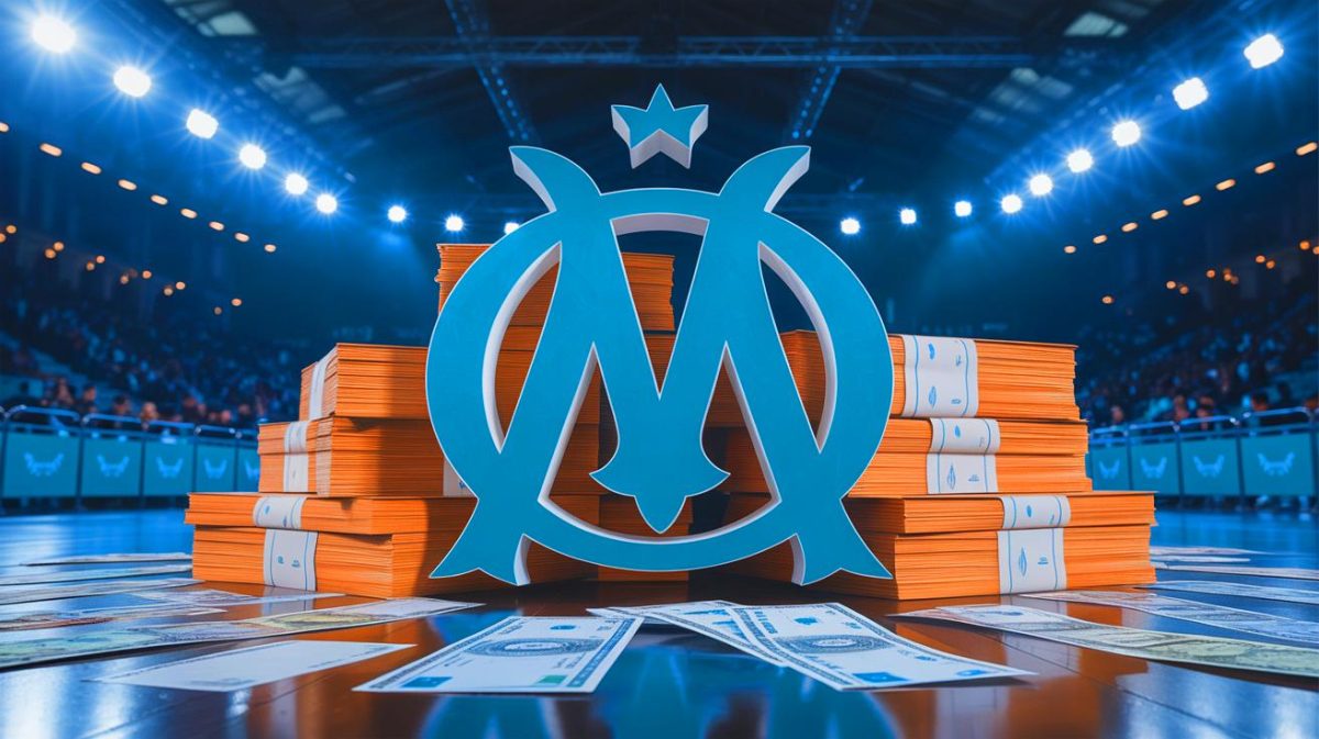 Illustration de l'affaire judiciaire entourant le transfert controversé de l'ancien défenseur argentin Eduardo Tuzzio à l'Olympique de Marseille. Image réalisée par IA.
