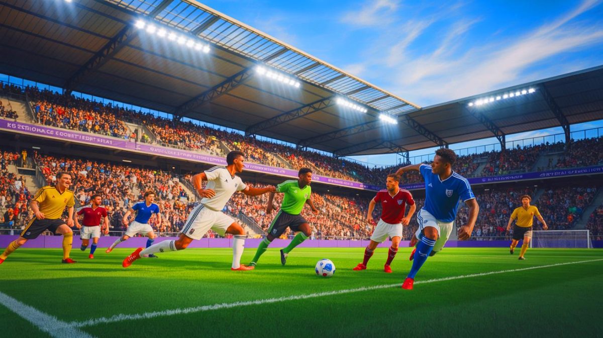 Illustration de la Kings League de Gerard Piqué en France, générée par intelligence artificielle.