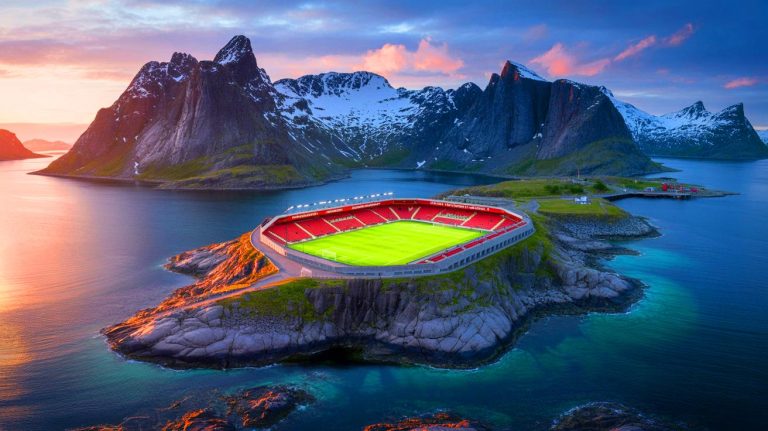 «On a dynamité la montagne pour lui» : l’Henningsvær Stadion, ce stade polaire fou qui magnétise les aventuriers et transcende le football