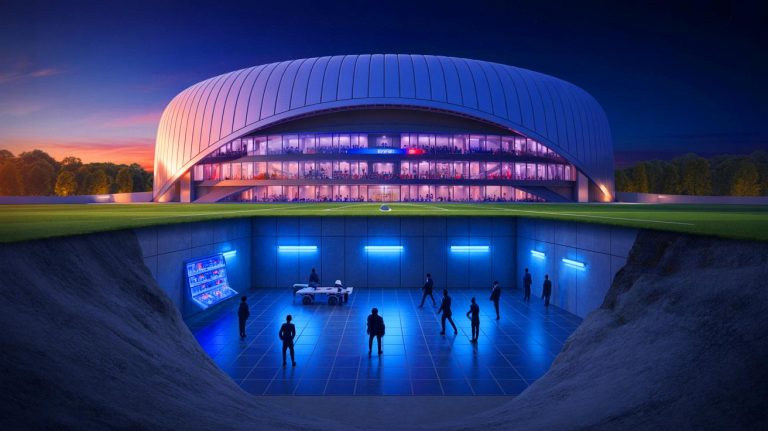 Un niveau caché digne d’un film d’espionnage : le nouveau stade du PSG à Massy financé par le Qatar abriterait un centre de transferts top secret