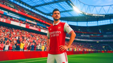 Illustration de Viktor Gyökeres portant le maillot d'Arsenal après son transfert record depuis le Sporting CP.