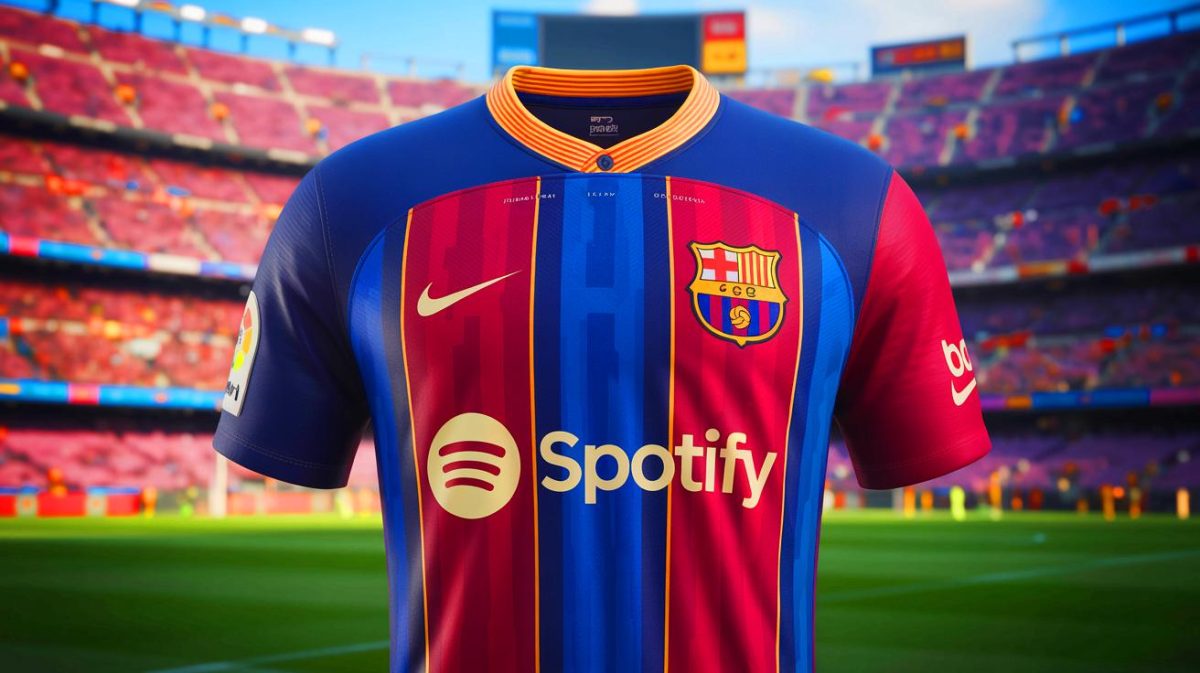 Le FC Barcelone va encaisser « un pactole astronomique » qui pourrait bouleverser l’avenir du football mondial selon les experts Illustration de la transformation du maillot du FC Barcelone en un atout financier stratégique grâce à une stratégie de sponsoring innovante.