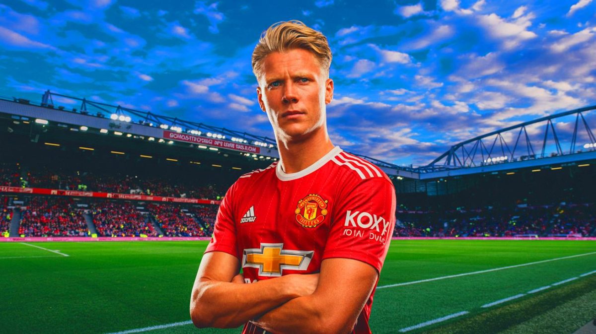 Illustration de Rasmus Højlund au centre des discussions de transfert entre Manchester United et Fulham.