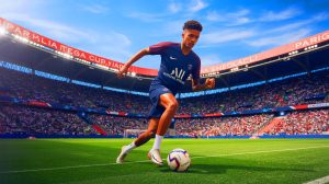 Illustration de Khalil Ayari lors de son essai au Paris Saint-Germain.