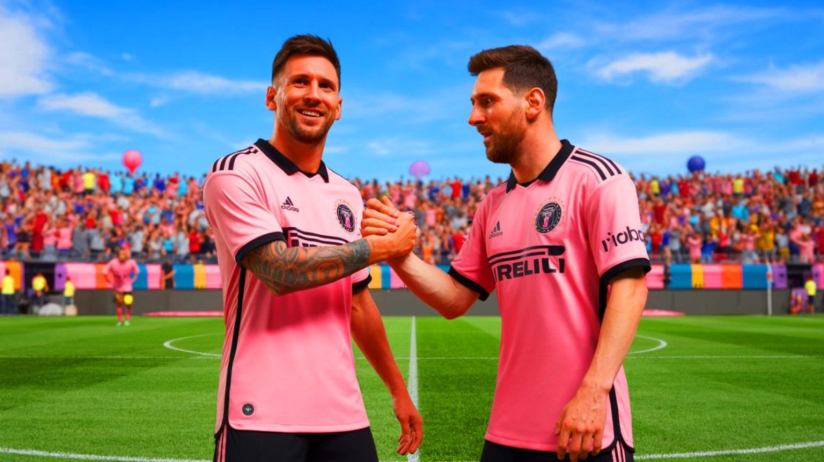 Illustration de Rodrigo De Paul et Lionel Messi réunis à l'Inter Miami, symbolisant leur complicité sur le terrain.