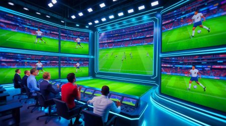 Illustration de la chaîne Ligue 1+ diffusant un match avec des innovations technologiques.