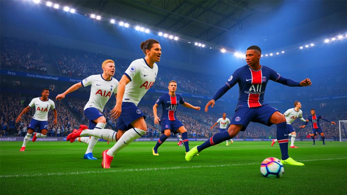 Illustration de la confrontation intense entre Tottenham et le PSG en Supercoupe d'Europe.