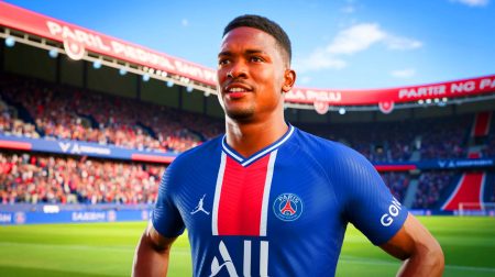Illustration de l'arrivée d'Illia Zabarnyi au Paris Saint-Germain pour renforcer la défense de l'équipe.