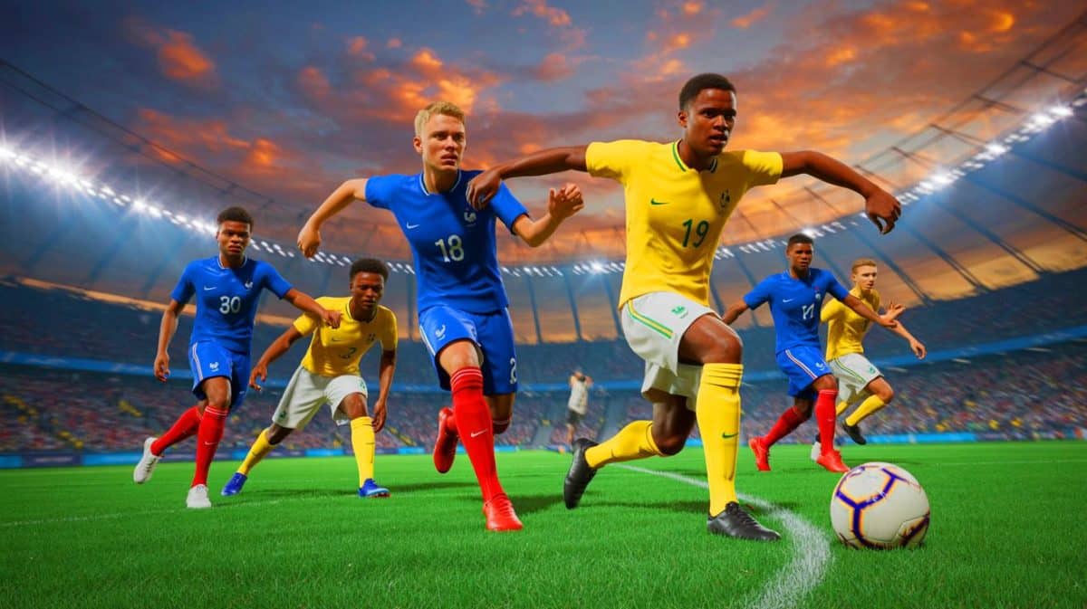 Illustration de la victoire de l'équipe de France U20 face à l'Afrique du Sud lors de la Coupe du monde.