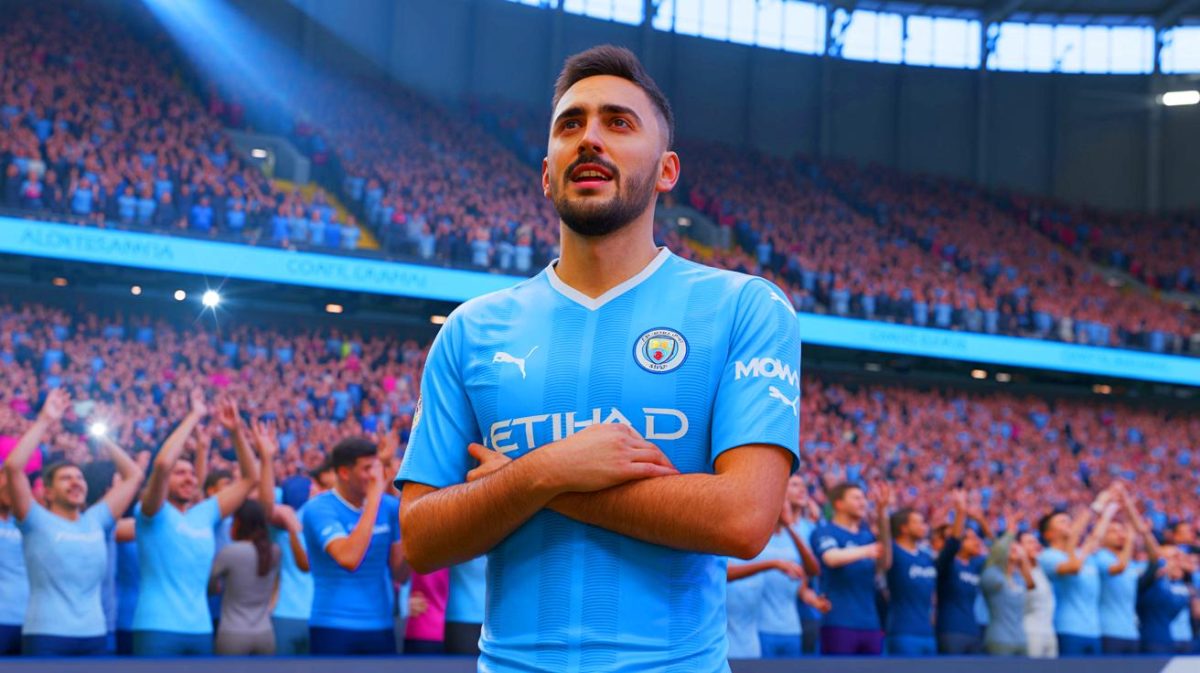 Illustration de Gianluigi Donnarumma rejoignant Manchester City après son départ du Paris Saint-Germain.