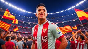 Illustration de l'arrivée d'Alexis Sánchez au Séville FC pour son retour en Liga.