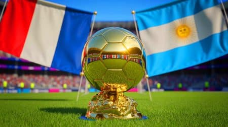 Illustration de la domination conjointe de la France et de l'Argentine au palmarès du Ballon d'Or.