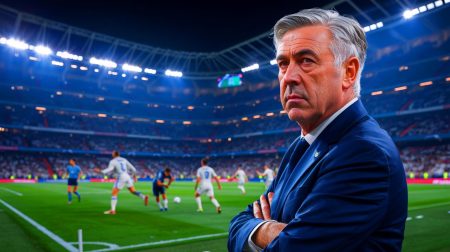 Illustration de Carlo Ancelotti face aux défis défensifs du Real Madrid.