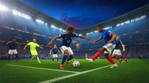 Illustration de Kingsley Coman lors de son retour en équipe de France face à l’Azerbaïdjan.