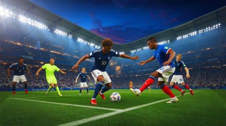 Illustration de Kingsley Coman lors de son retour en équipe de France face à l’Azerbaïdjan.